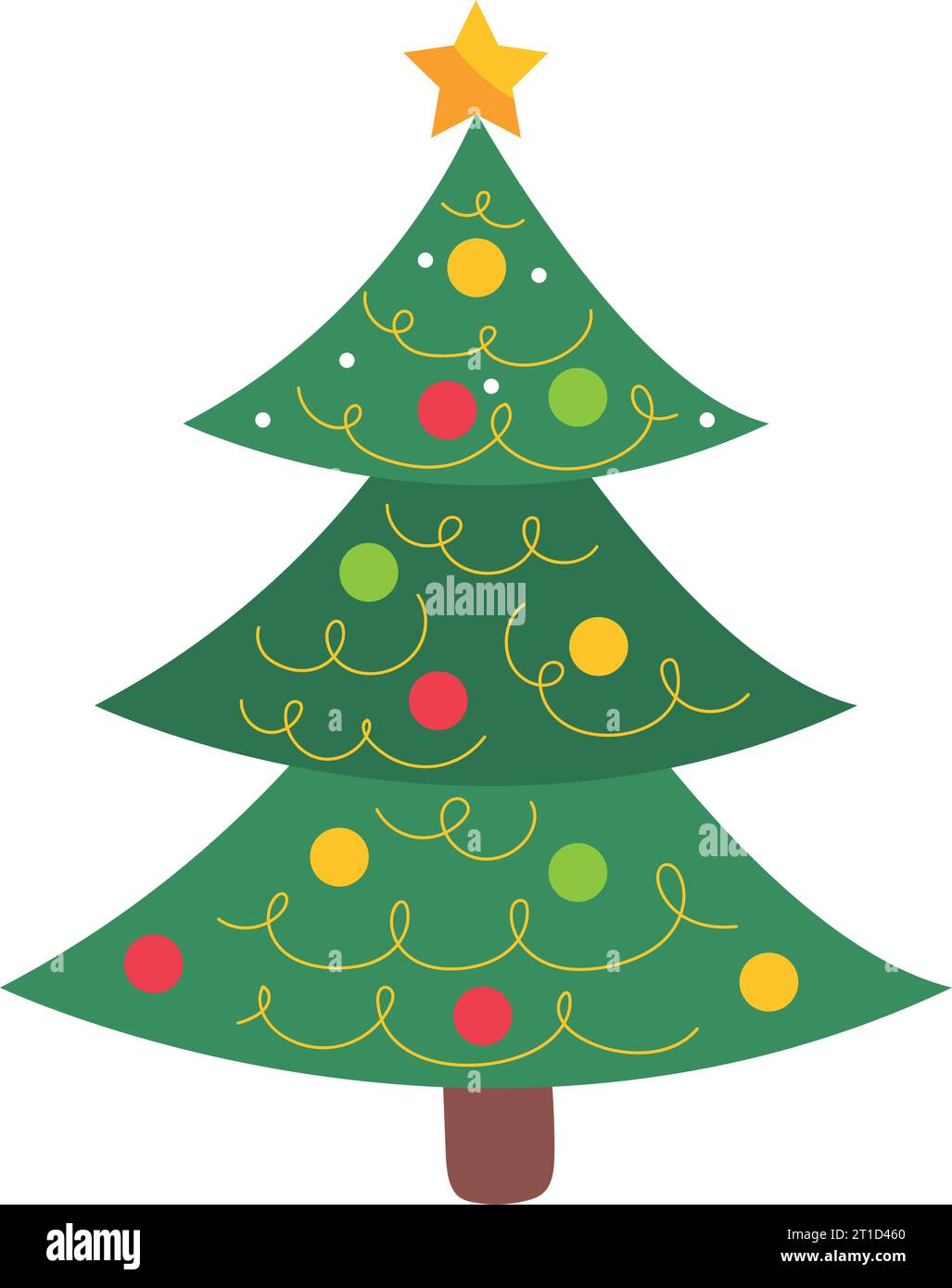 christmas tree isolated design Stock Vector Image & Art - Alamy