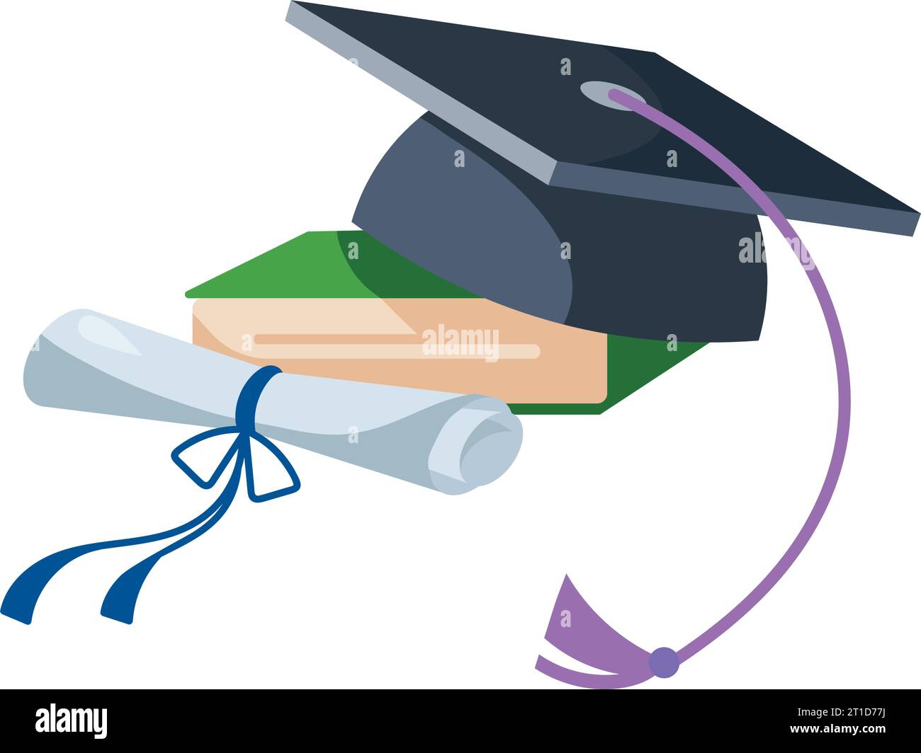 graduation diploma roll and cap Stock Vector Image & Art - Alamy