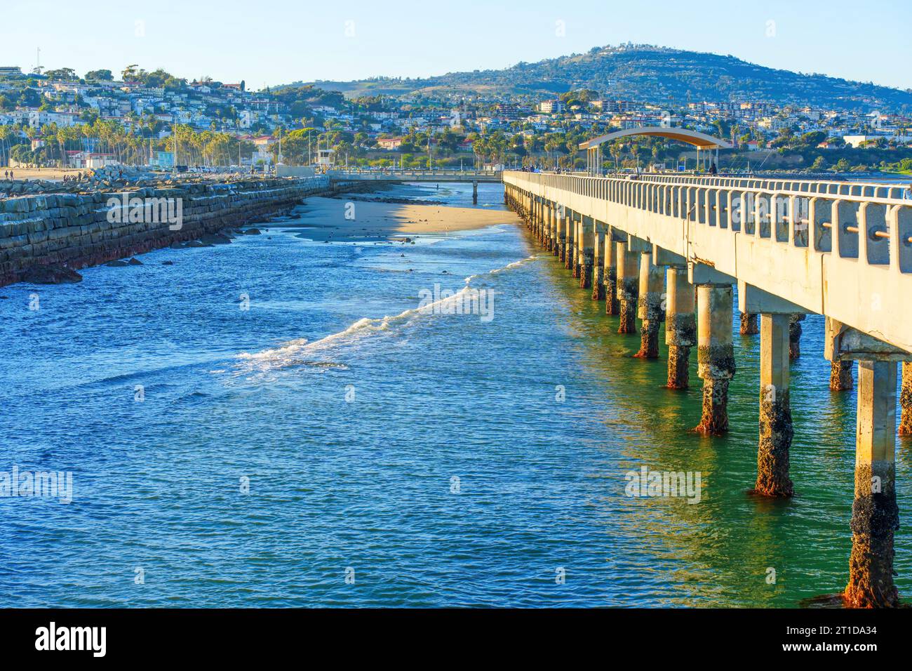 Wide Angle Perspective From The Tip Of Cabrillo Beach Pier Revealing Wide Angle Perspective From The Tip Of Cabrillo Beach Pier Revealing
