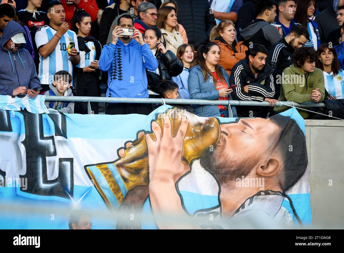 Argentina fans seen before the match between Argentina and Paraguay as part of FIFA World Cup 2026 Qualifier at Estadio Monumental Antonio Vespucio Liberti. Final score; Argentina 1 - 0 Paraguay (Photo by Roberto Tuero / SOPA Images/Sipa USA) Stock Photo