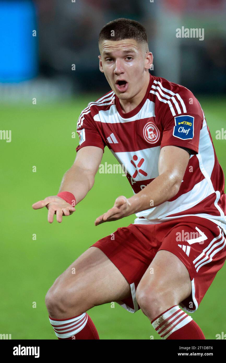 Düsseldorf, Deutschland, 2. Fussball Bundesliga 9. Spieltag Fortuna Düsseldorf :  VFL Osnabrück 1-1 am 06. 10.  2023 in der Merkur Spiel -Arena in Düsseldorf Christos TZOLIS (F95)  Foto: Norbert Schmidt, Duesseldorf Stock Photo