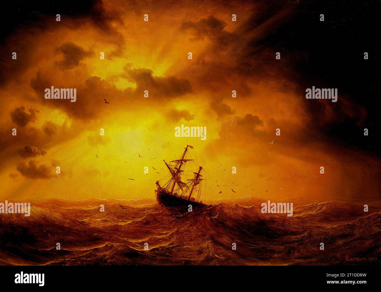 Stormy seas painting hi-res stock photography and images - Alamy