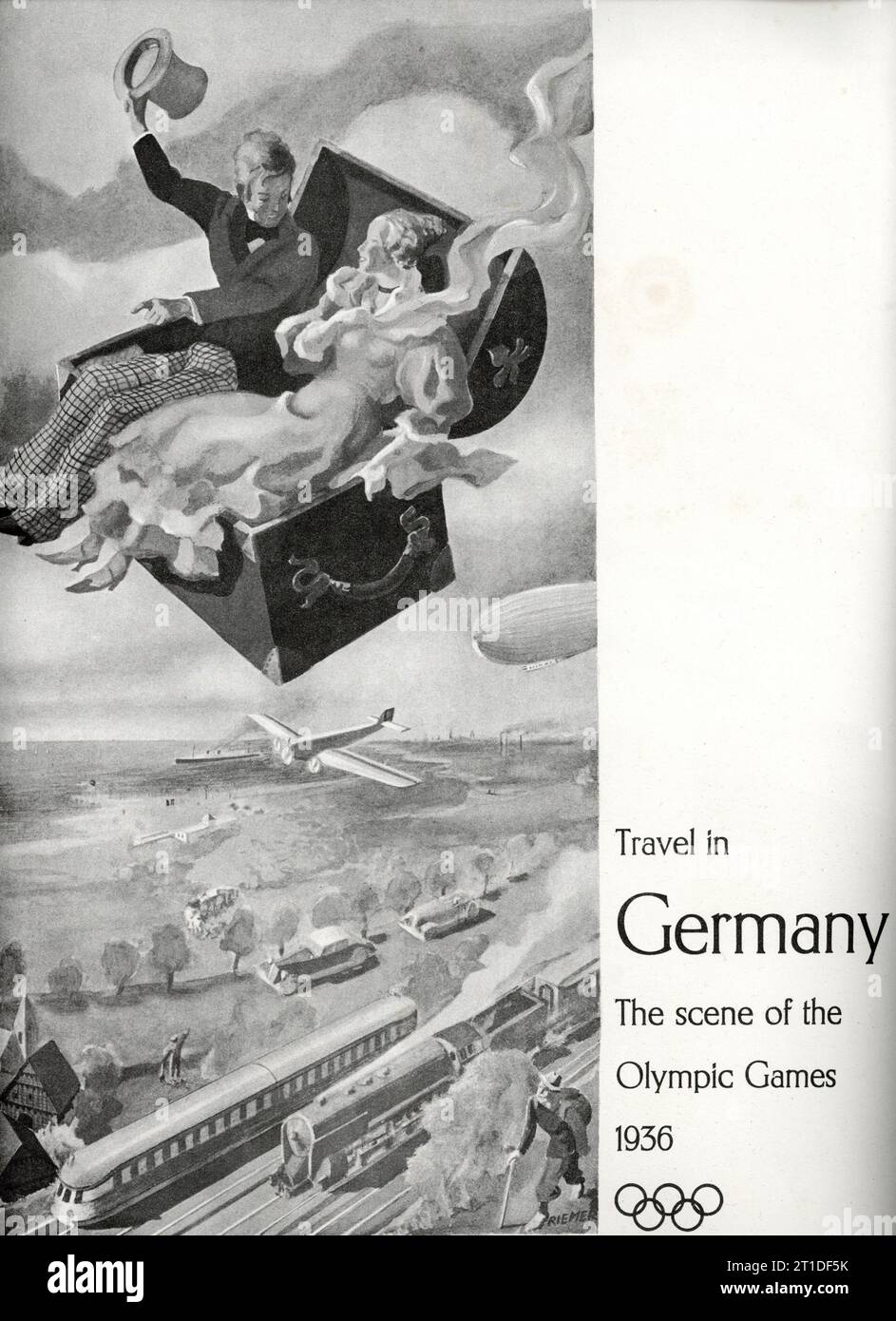 1935 Advert promoting travel to Germany via Plane Train Boat Car and ...