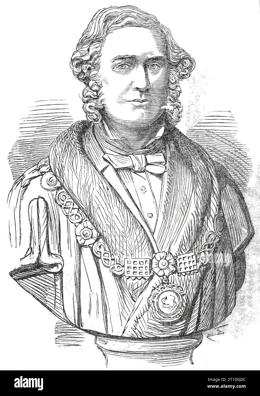 Bust of Dr. Randle Wilbraham Falconer, late Mayor of Bath, 1860