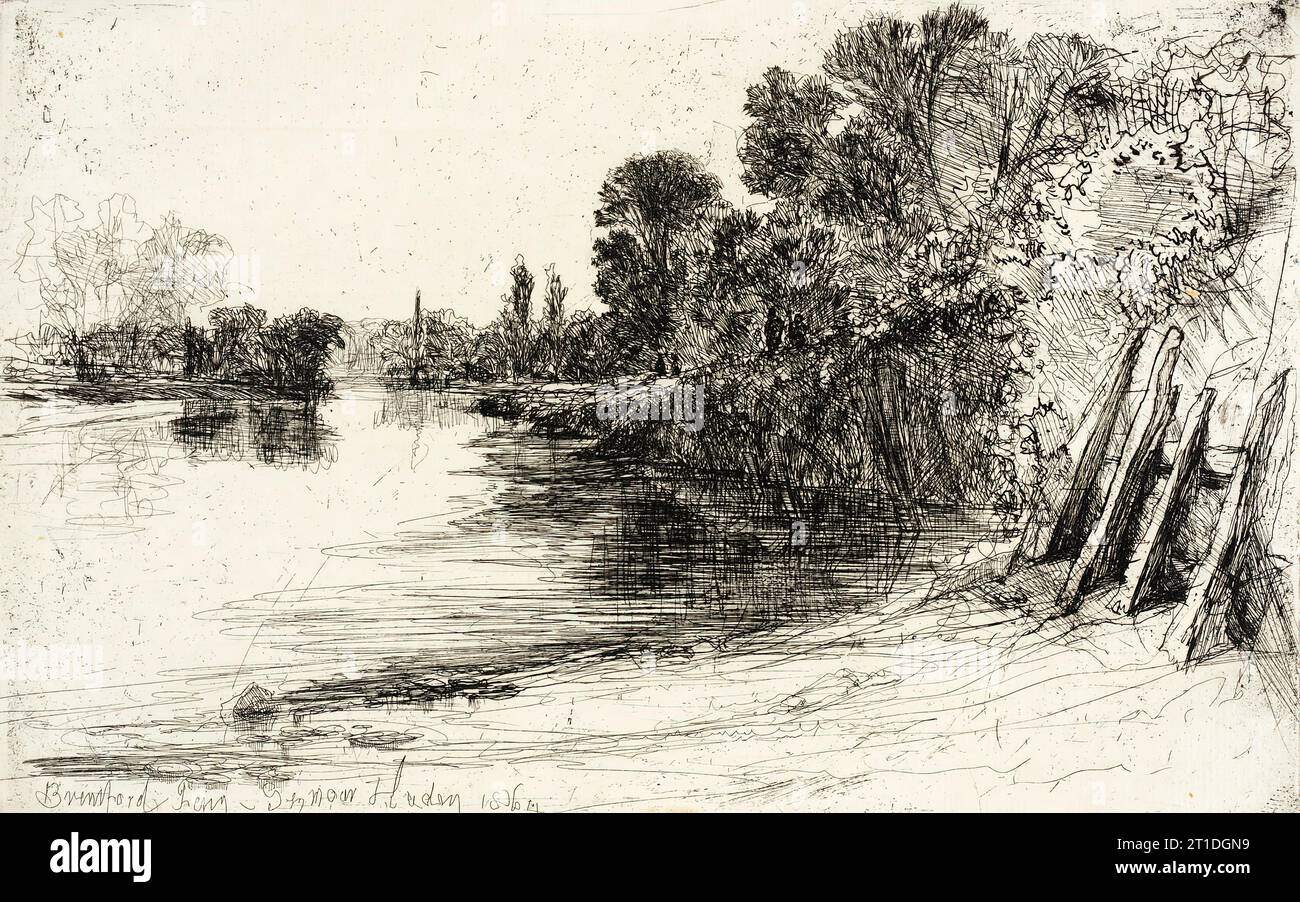 Brentford Ferry, 1864. Stock Photo
