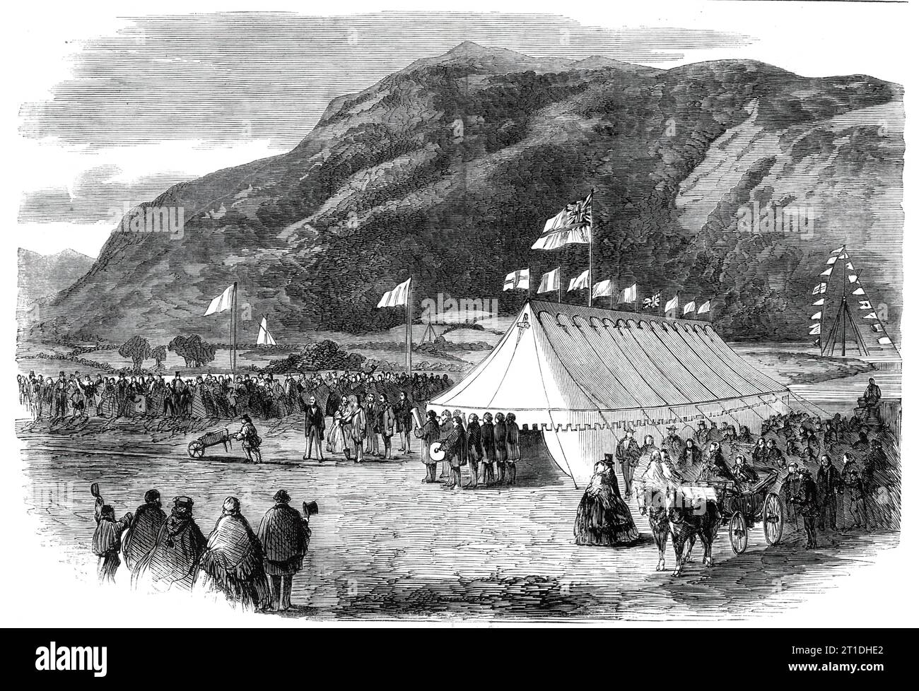 Cutting the first sod of the Conway and Llanrwst Railway, 1860. 'This ...