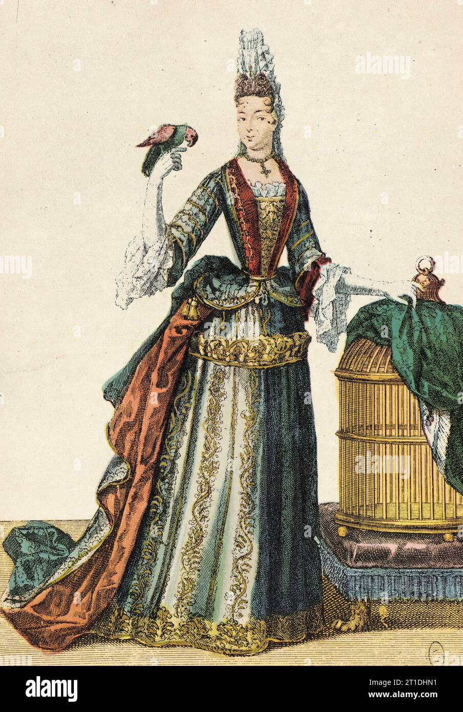 Walking and Evening Dress, between circa 1695 and circa 1702 Stock Photo -  Alamy