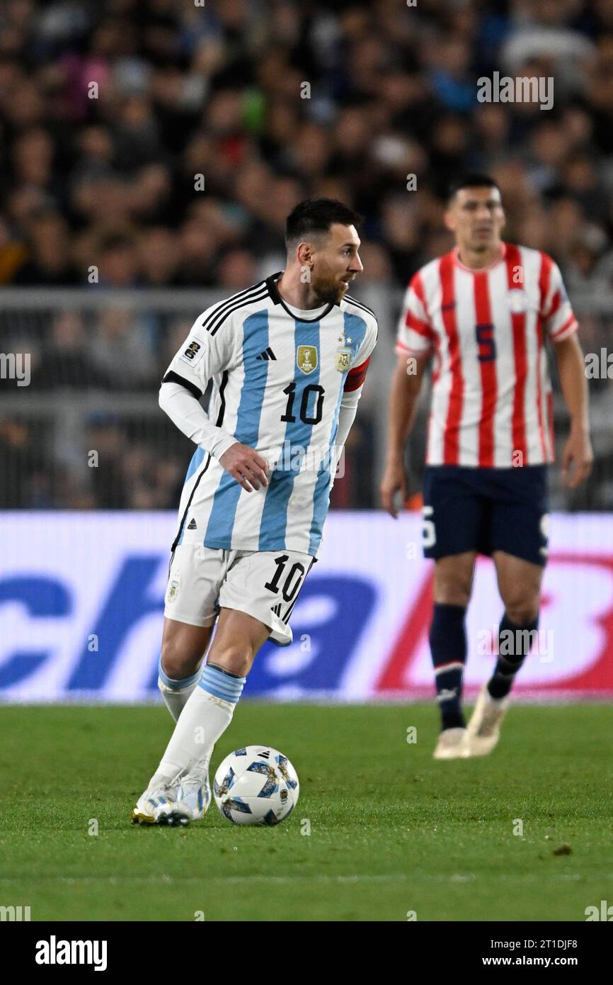 BUENOS AIRES, ARGENTINA OCTOBER 12 Lionel Messi of Argentina during