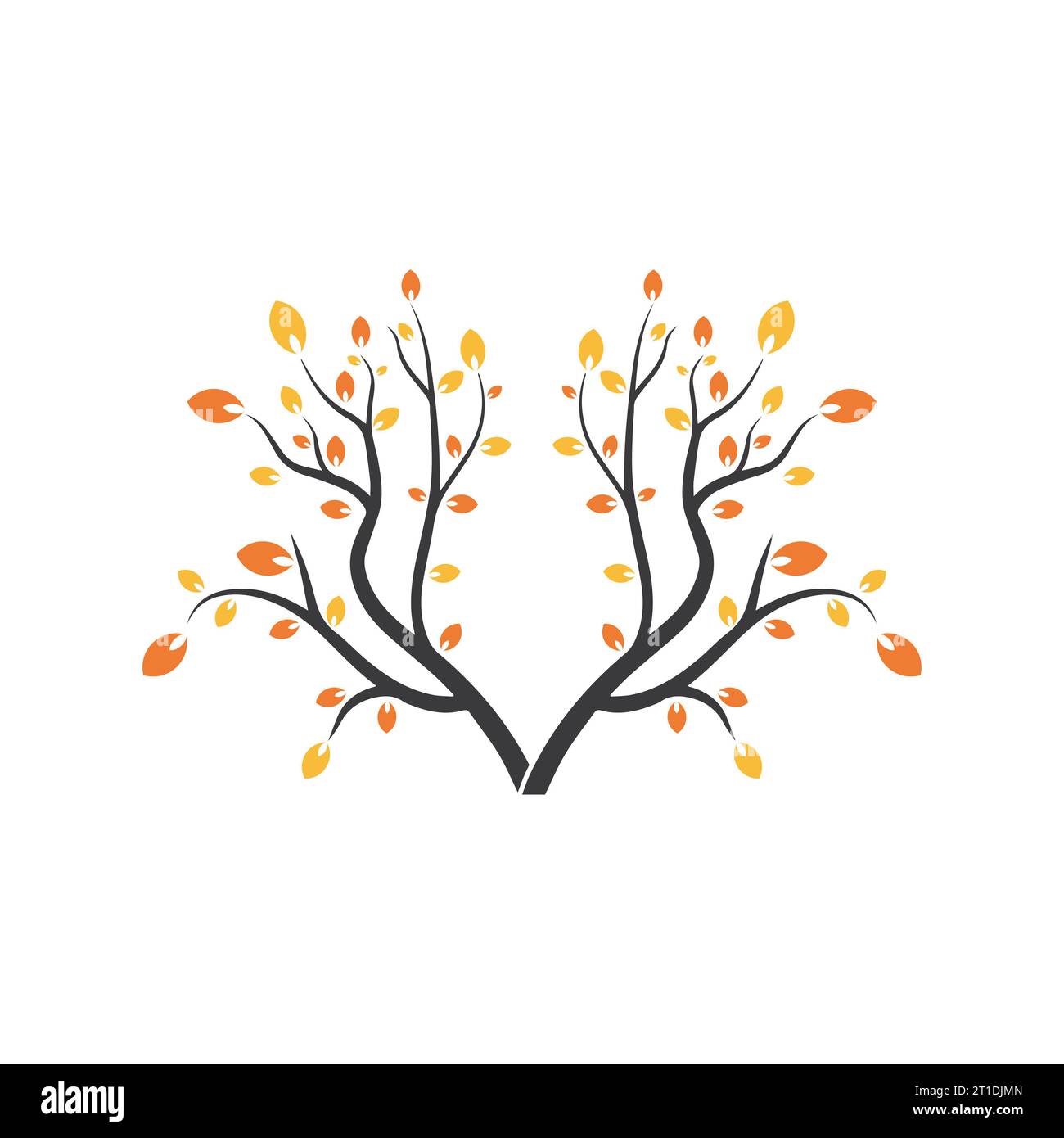 Vector branch , Hand drawn illustration of tree branch design template ...
