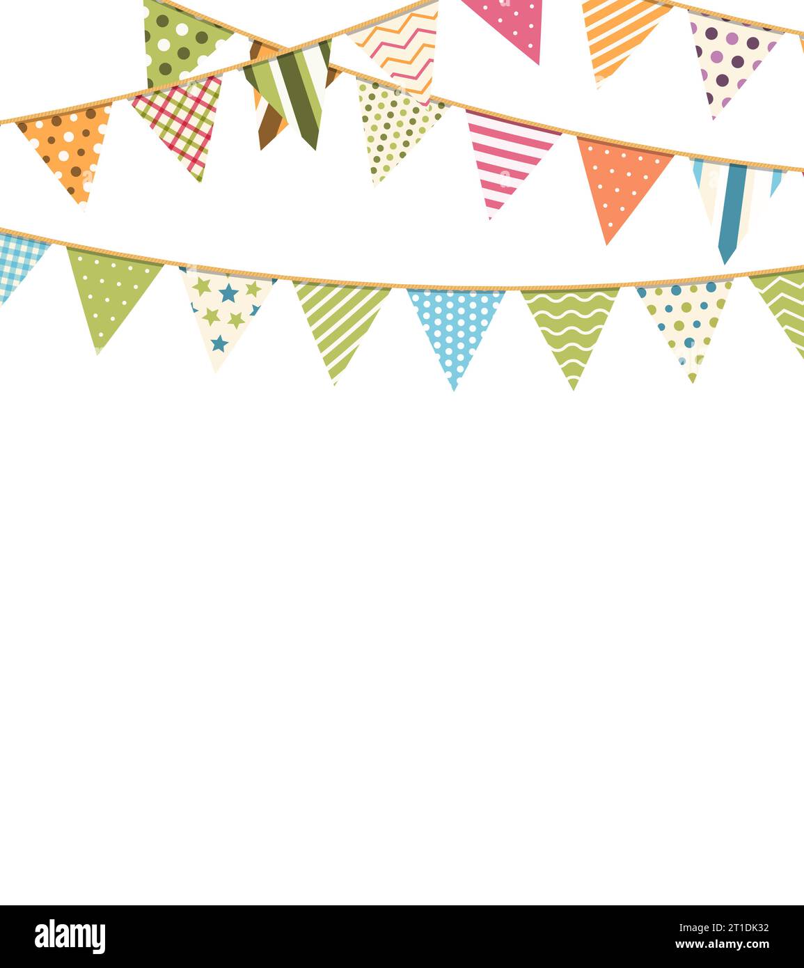 Background with colorful bunting flags, vector eps10 illustration Stock Vector
