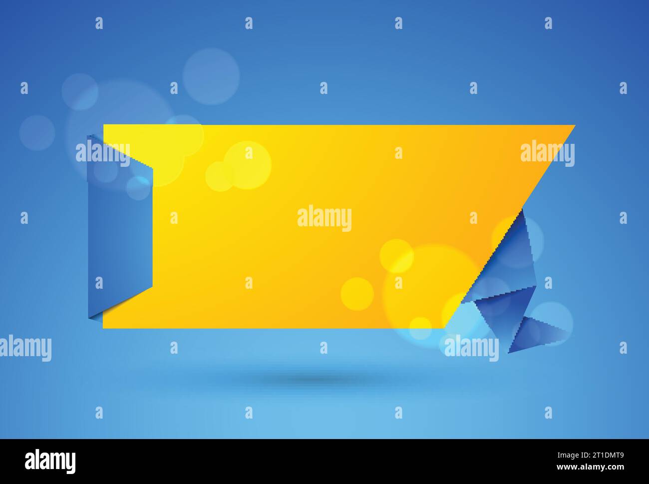 Abstract origami speech bubble. Vector abstract background. Stock Vector