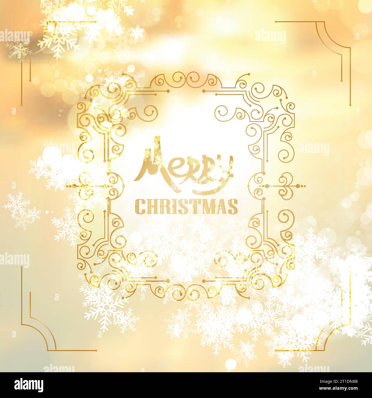 Art deco vintage christmas design of retro flourishes frames. Vector ...