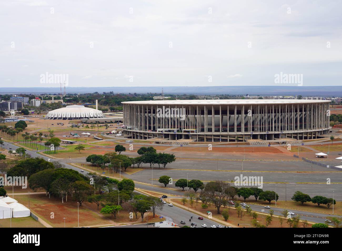 BRASILIA, BRAZIL - AUGUST 30, 2023: Arena BRB Mane Garrincha formerly Estadio Nacional de Brasilia Mane Garrincha in Brasilia, Brazil Stock Photo