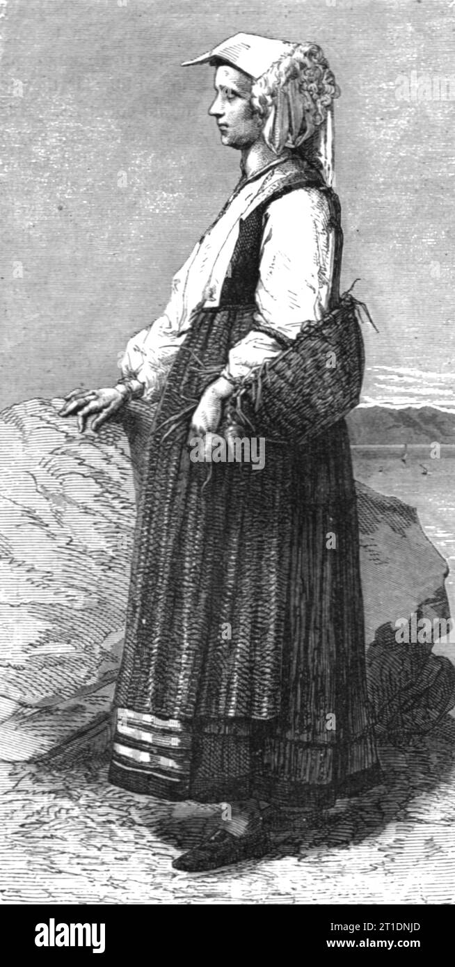 'Peasant Women of Spezia; The Gulf of Spezia', 1875. From 'Illustrated