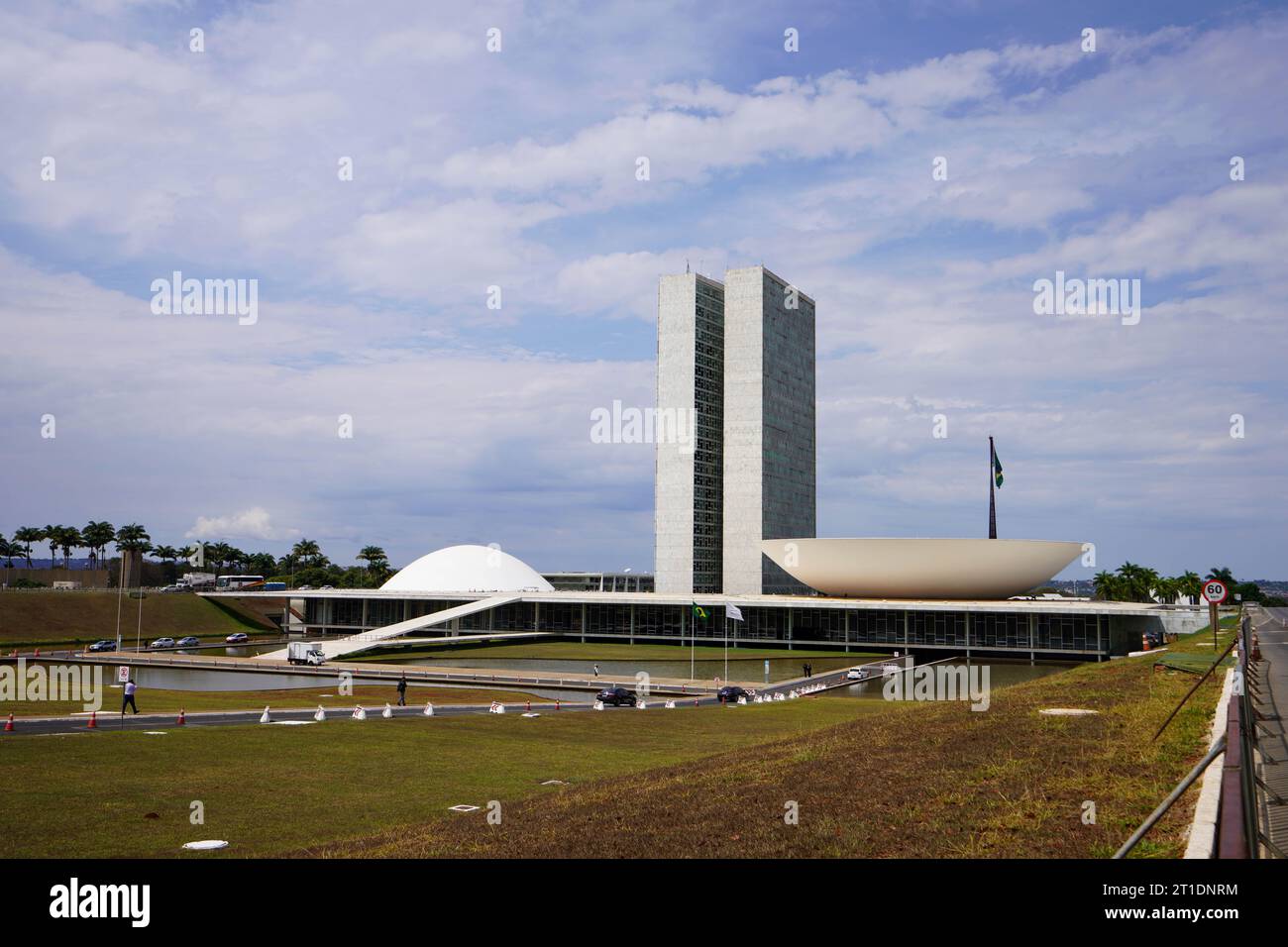 BRASILIA, BRAZIL - AUGUST 30, 2023: National Congress of Brazil in Brasilia Stock Photo