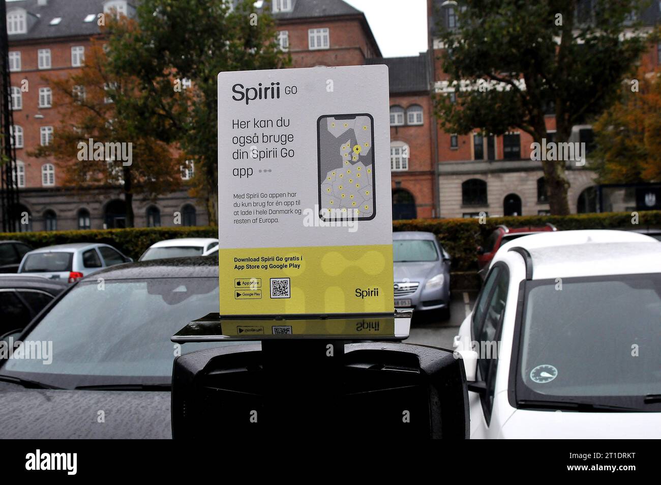 Copenhagen, Denmark /13 October. 2023/.Electric cars been chare at