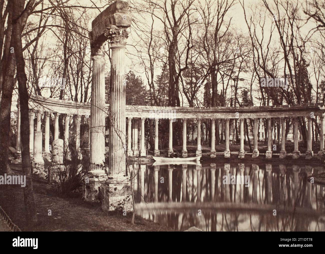 Parc Monceau, Paris, Printed 1850 circa Stock Photo Alamy
