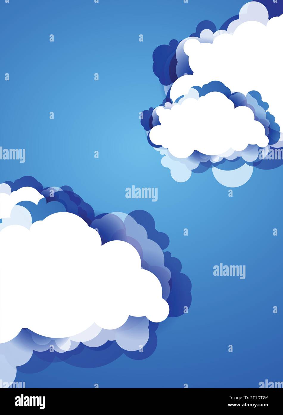 Blue sky with clouds. Vector background Stock Vector Image & Art - Alamy