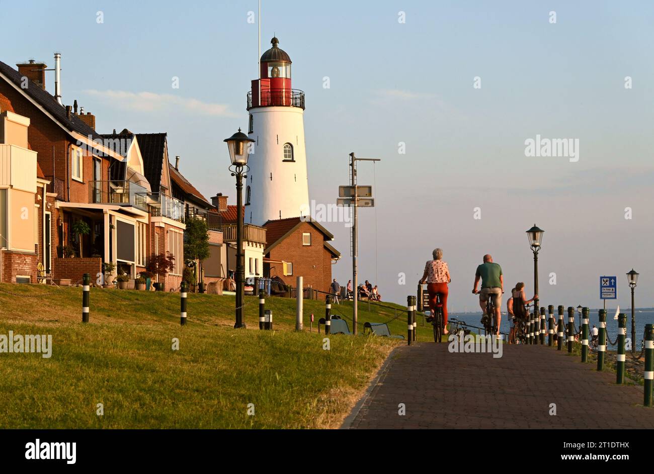 at the lighthouse of Urk on the Ijsselmeer, Netherlands Stock Photo
