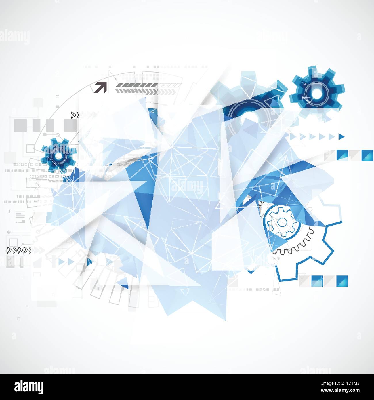 Abstract background with technological blue elements. Vector Stock ...