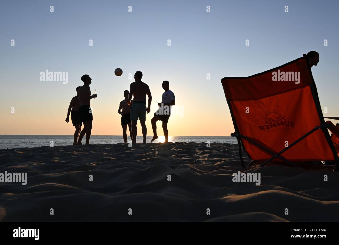 Beach at Egmont aan Zee near Alkmaar, North Holland, Netherlands Stock Photo