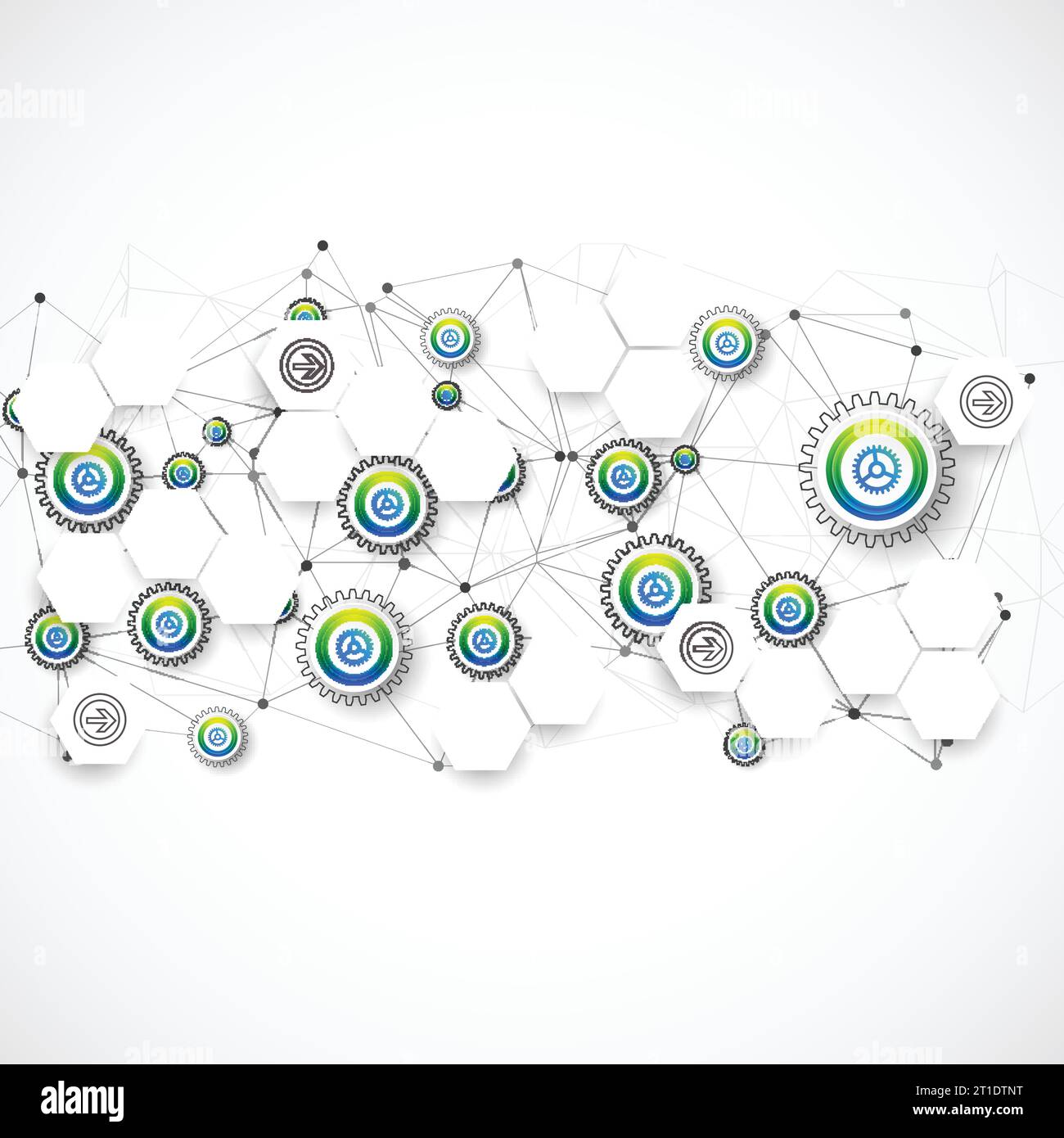 Abstract technological background with various elements. Vector Stock ...