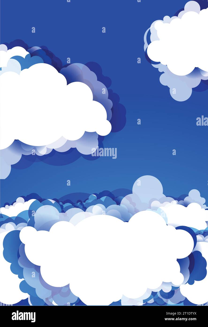 Blue sky with clouds. Vector background Stock Vector Image & Art - Alamy