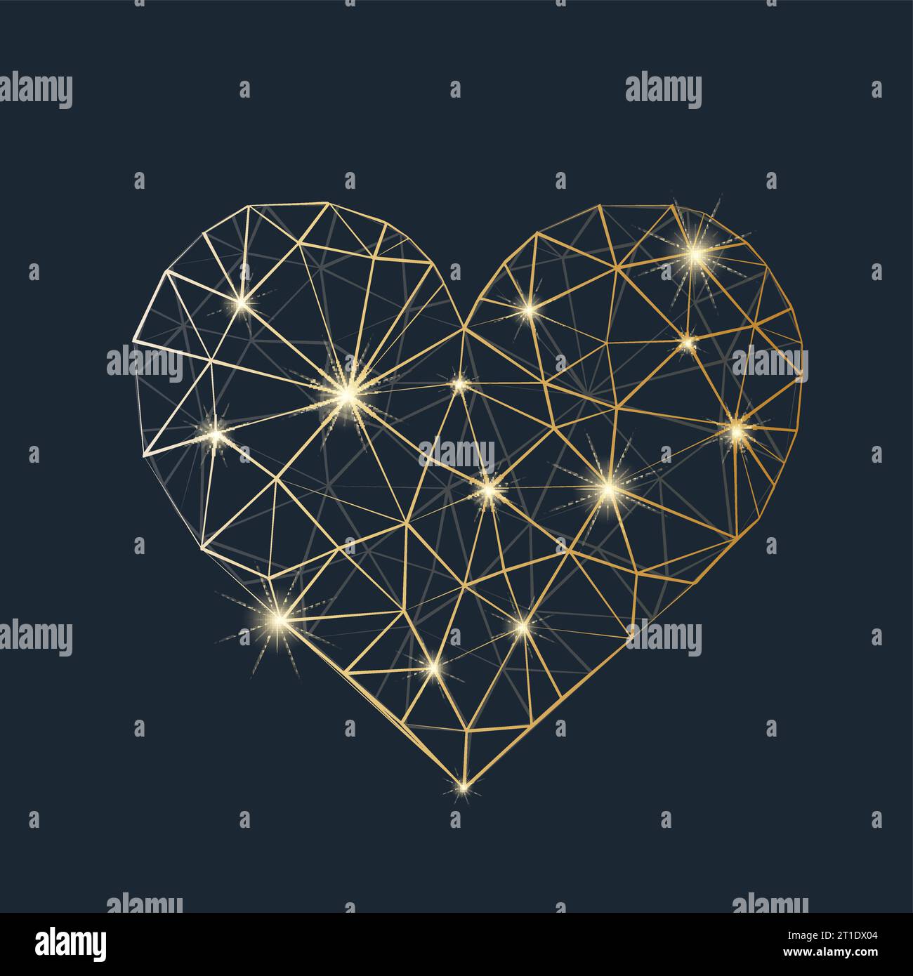 Abstract heart isolated on a grey background. Vector Stock Vector Image ...