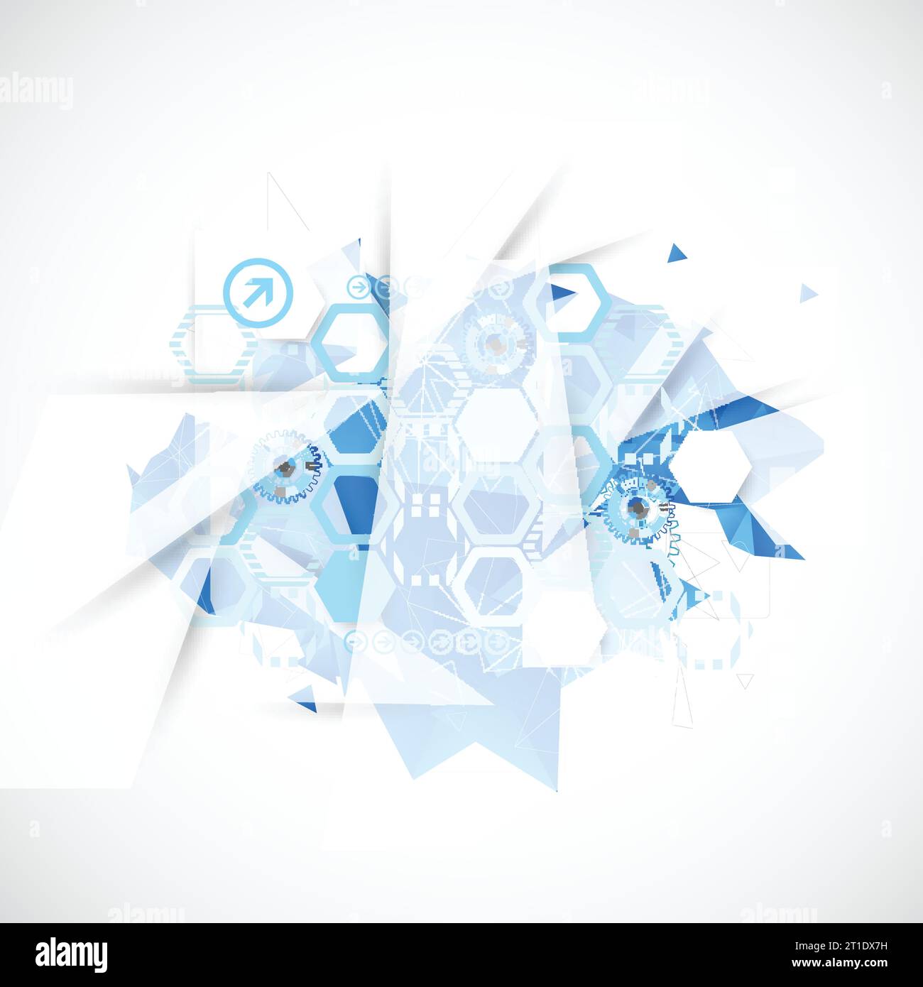 Abstract background with technological blue elements. Vector Stock ...