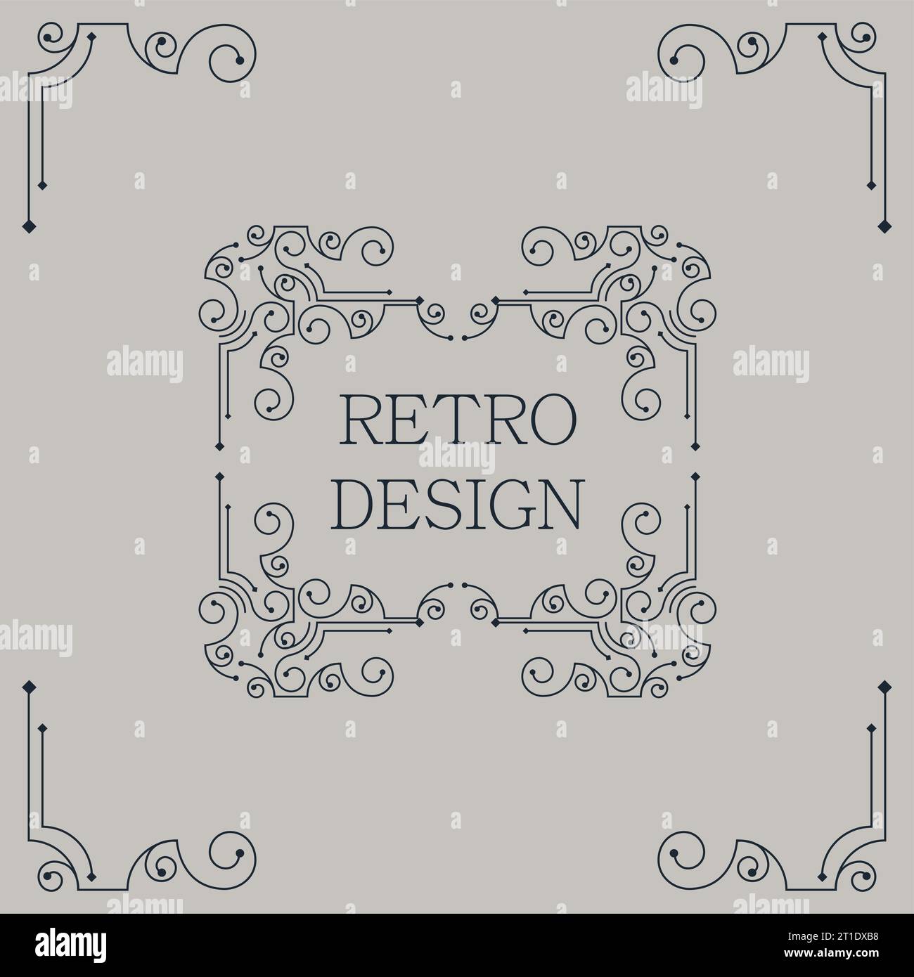 Vector vintage decorative frames. Retro design Stock Vector Image & Art ...