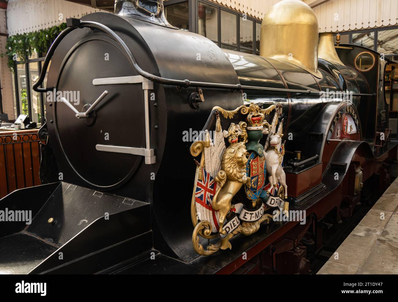 The Queen' Locomotive, a replica of the steam engine that