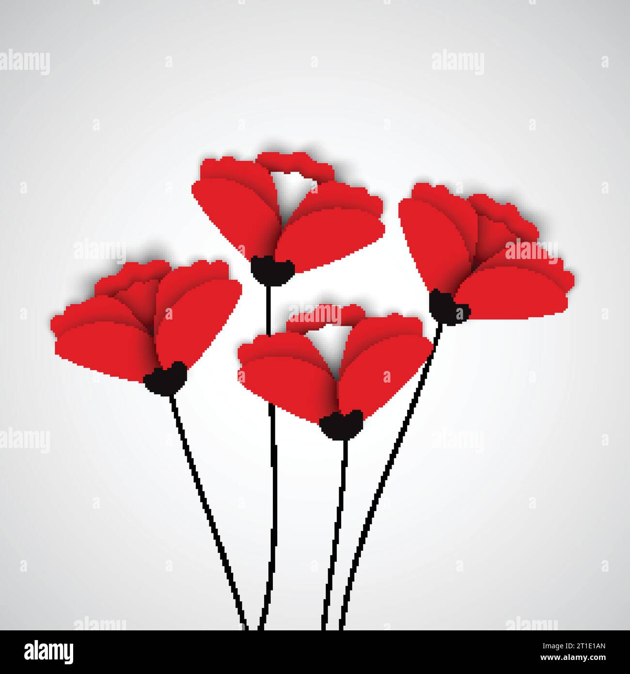 Abstract Red Poppy Abstract nature background. Red poppy flowers. Vector Stock Vector ...