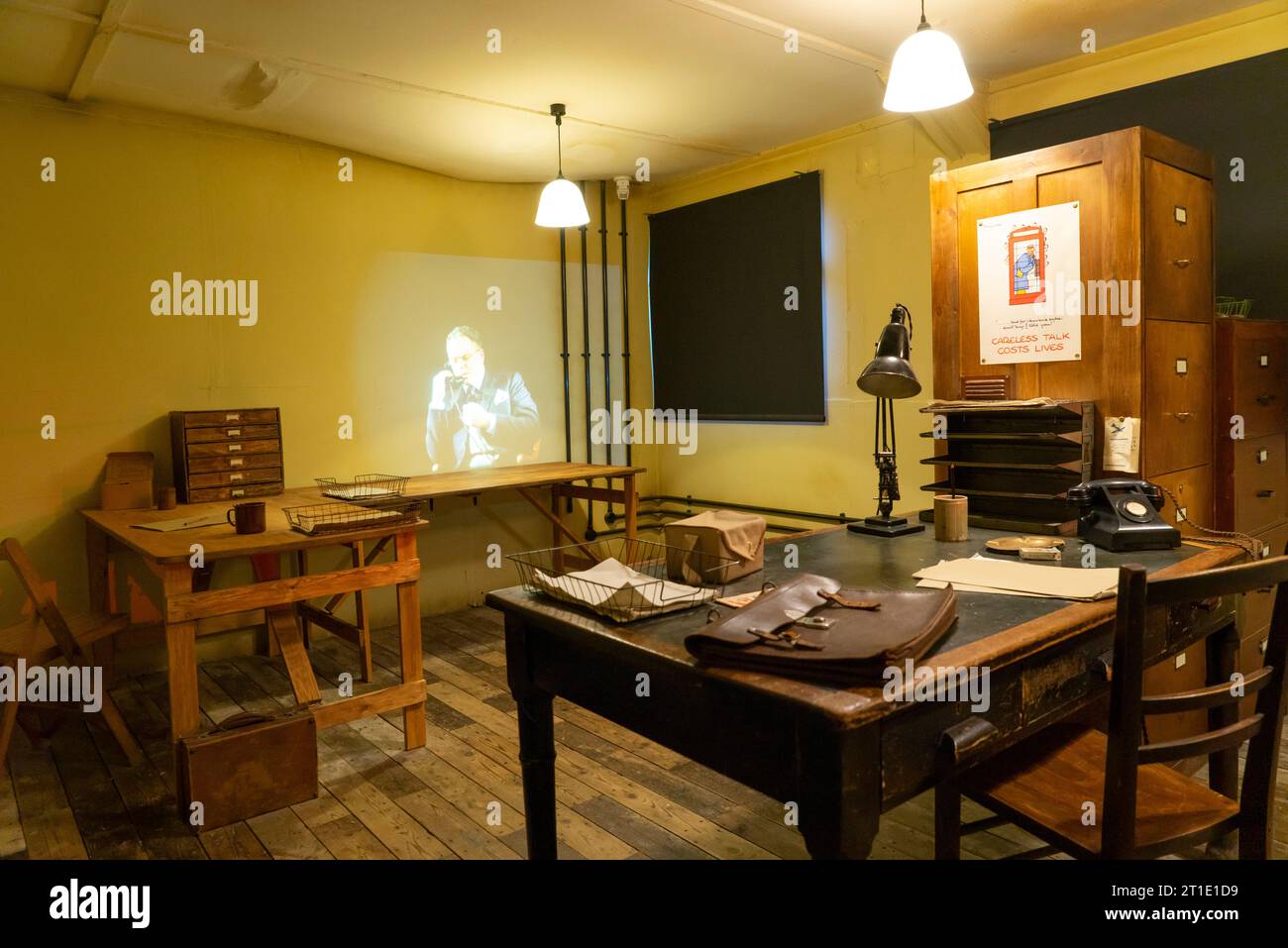 Bletchley Park Office in one of the restored WW2 codebreaking and