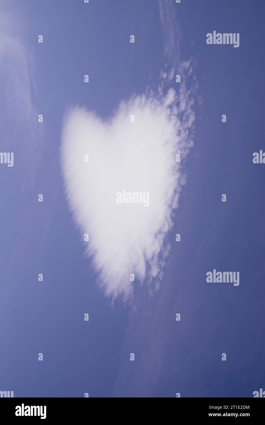 Heart shaped cloud Stock Photo