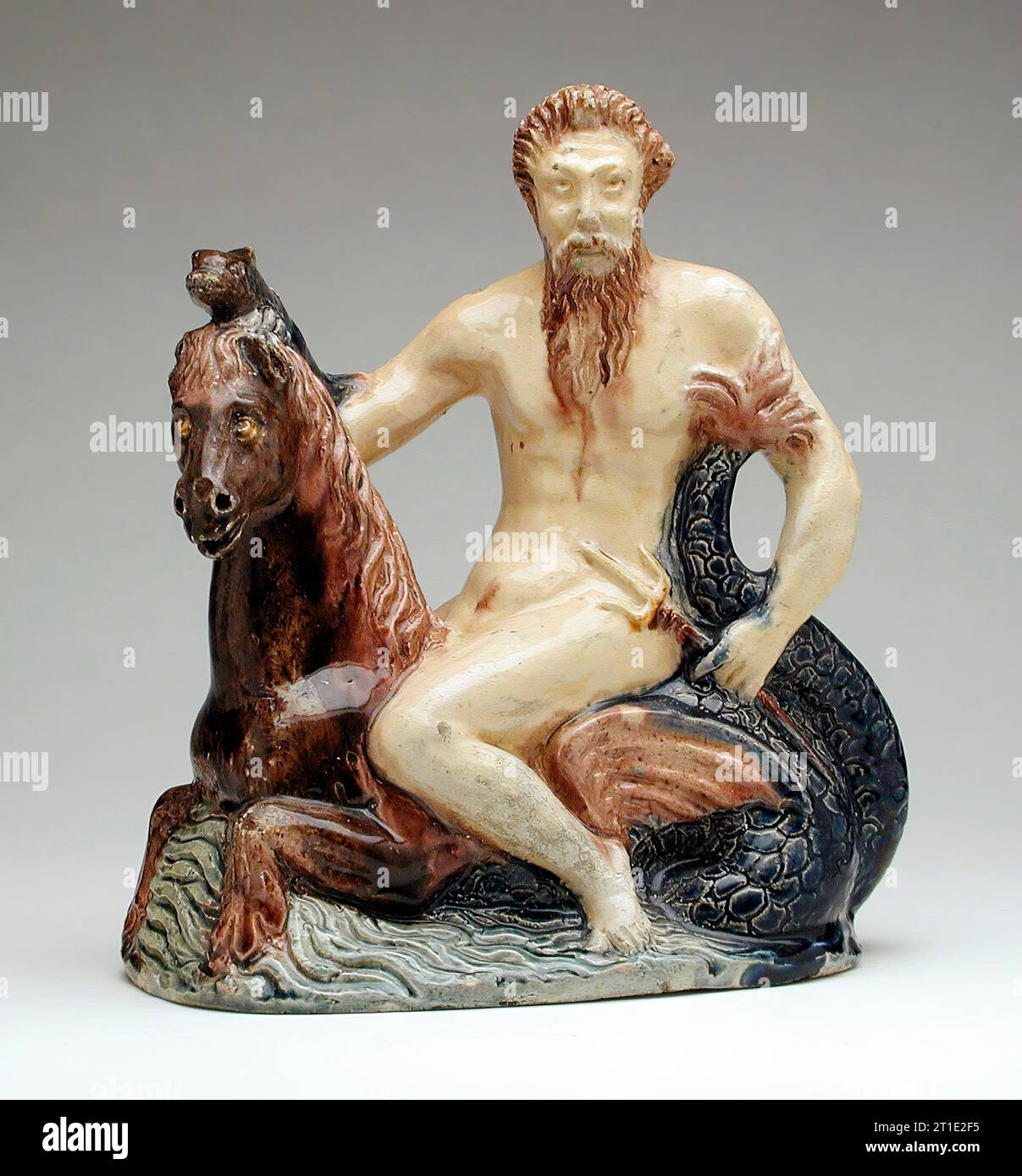 Neptune on a Seahorse, between 1560 and 1620. Stock Photo