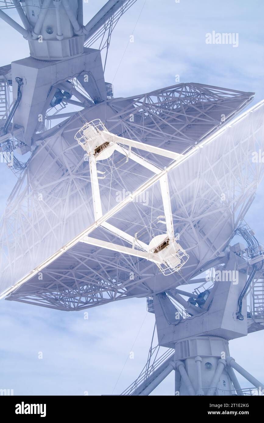 The satelite dishes of the Very Large Array in New Mexico. Stock Photo