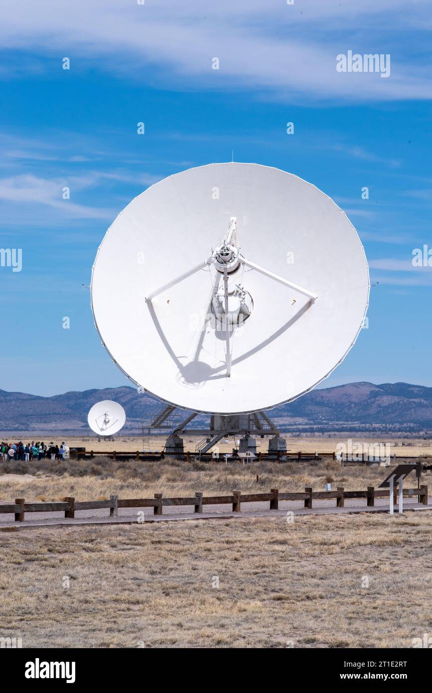 The satelite dishes of the Very Large Array in New Mexico. Stock Photo