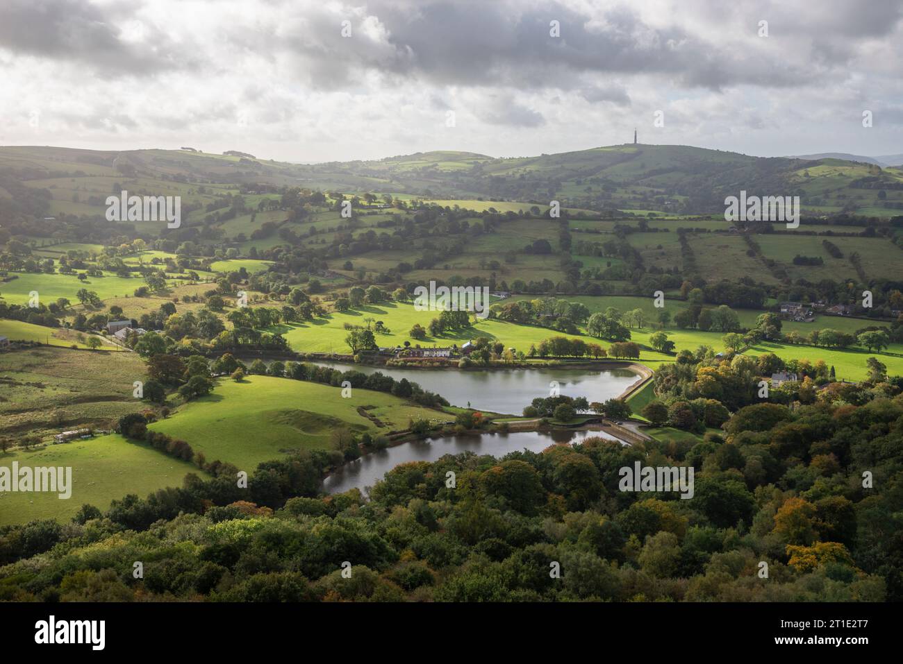 View looking down at Langley from Teggs Nose country park, Macclesfield