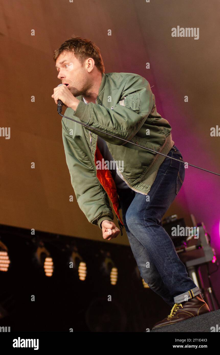 London, United Kingdom. 20th June 2015. Blur headline British Summer Time Festival in Hyde Park. Cristina Massei Stock Photo
