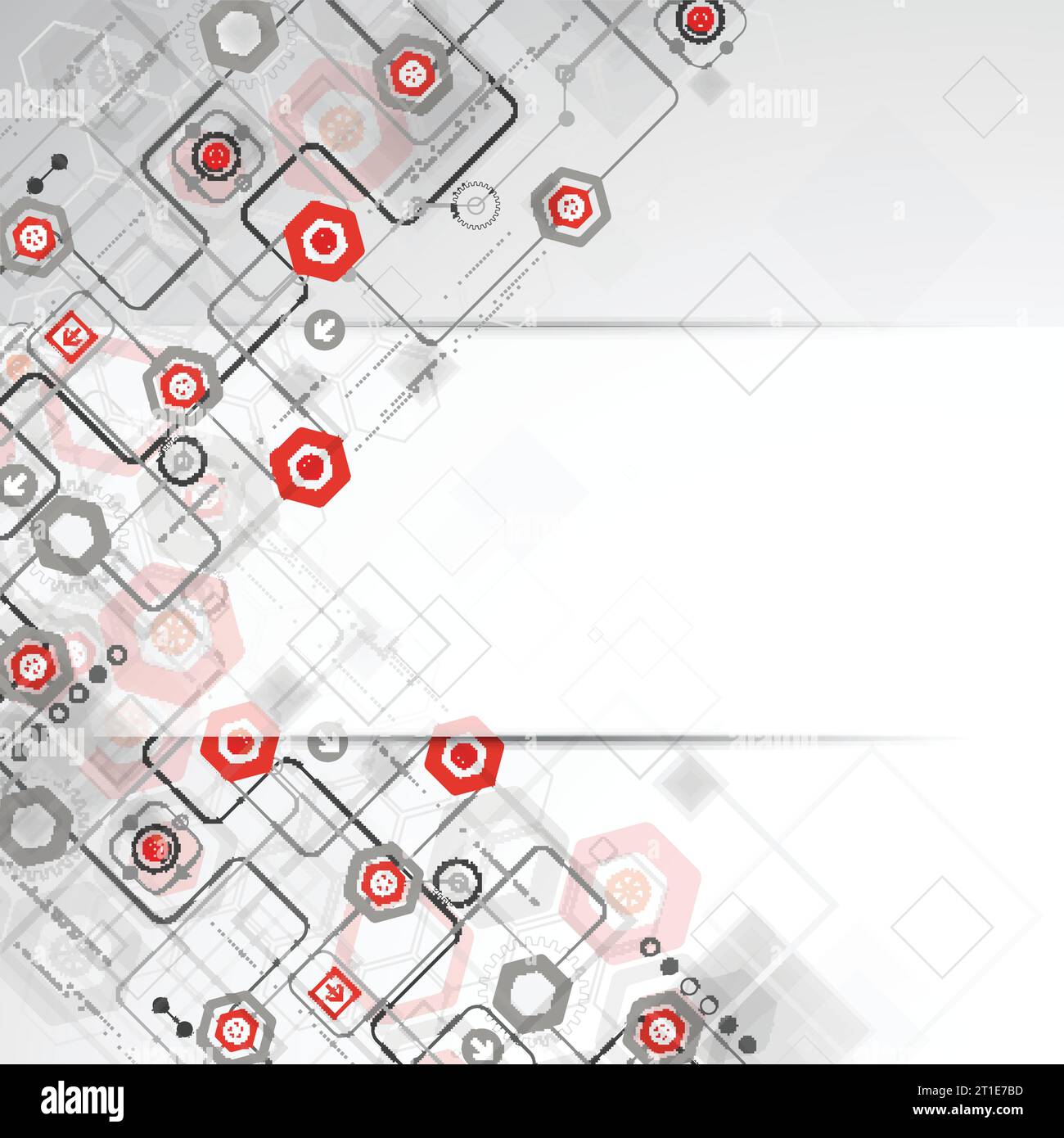 Abstract background with various technological elements. Vector Stock Vector