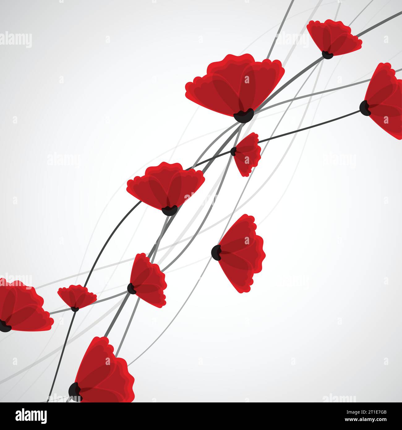 Abstract Red Poppy Abstract nature background. Red poppy flowers. Vector Stock Vector ...