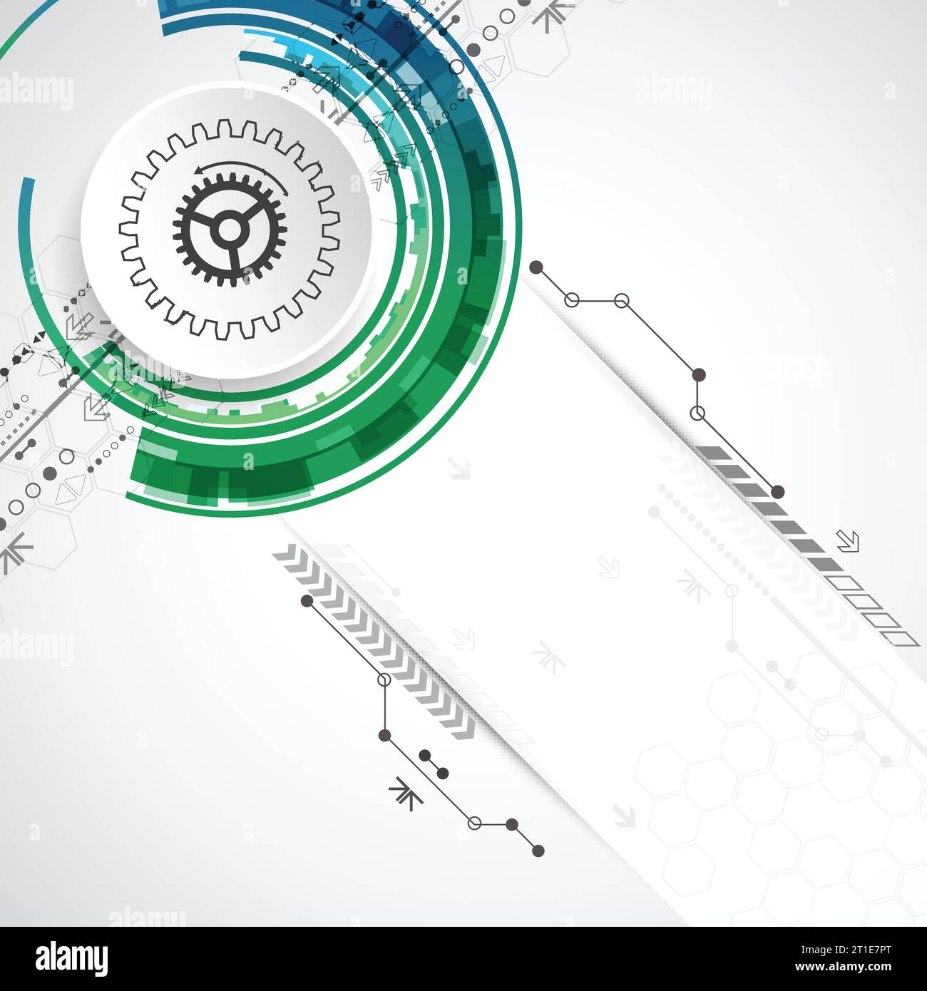 Abstract technological background with various elements. Circle theme ...