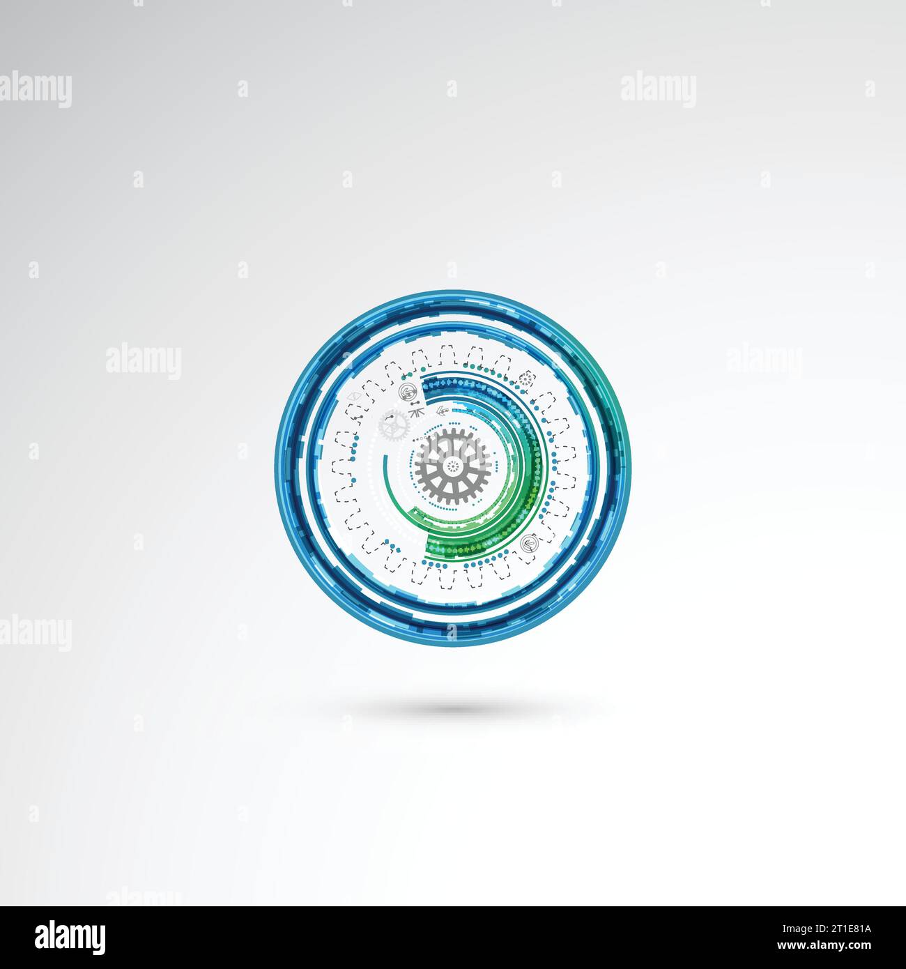 Abstract technological background with various elements. Vector Stock ...