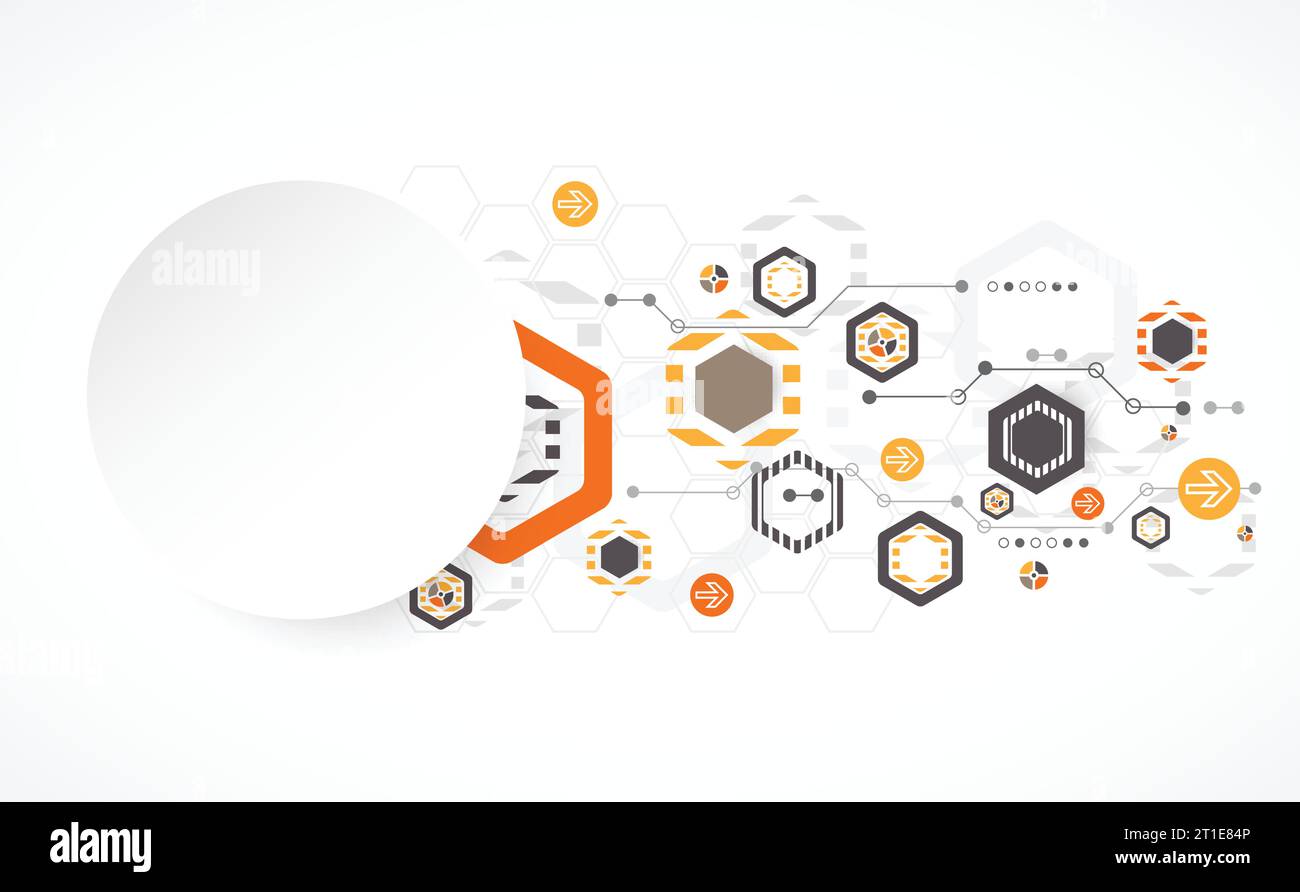 New technology hexagonal business background. Vector Stock Vector Image ...