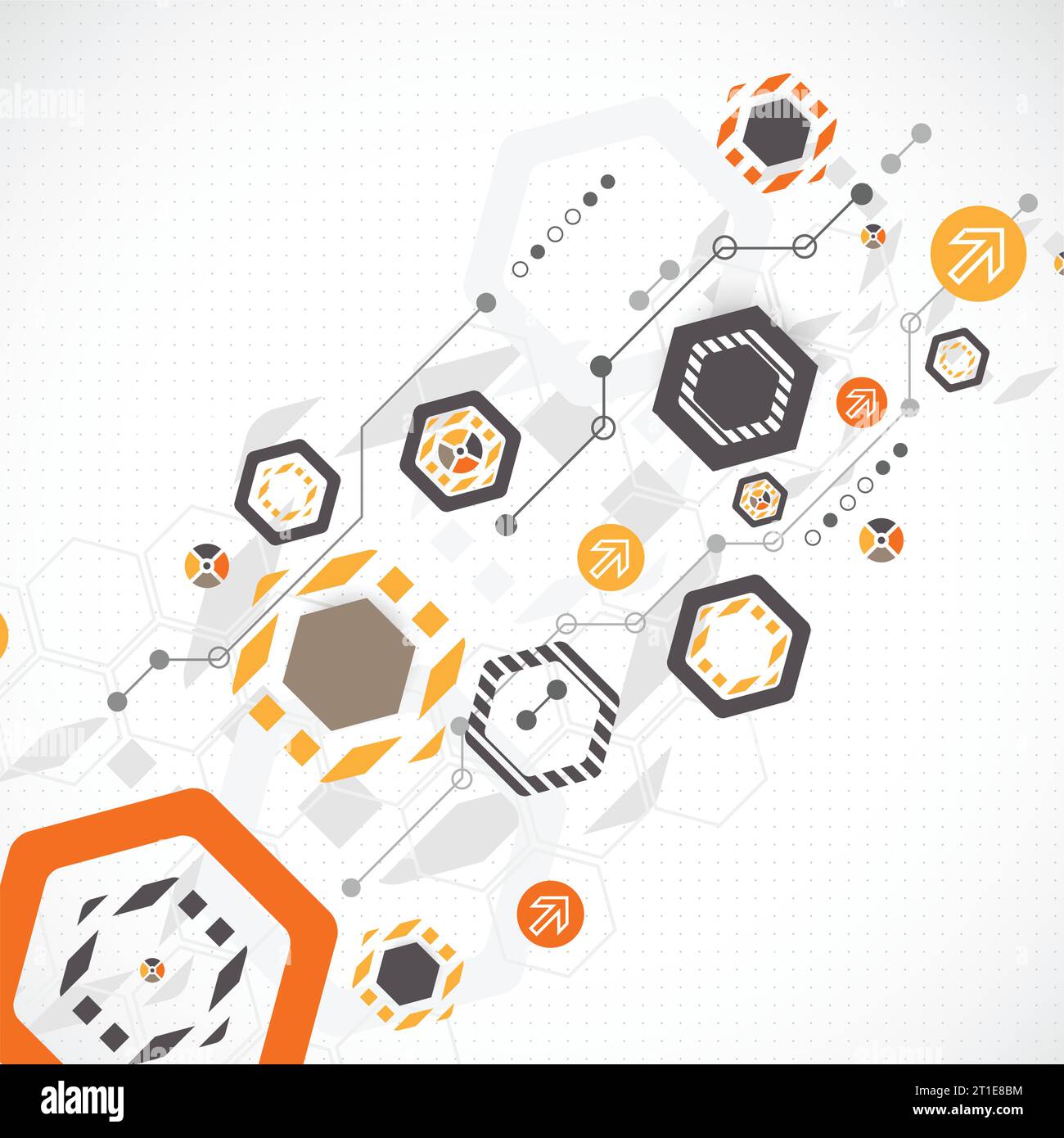 New technology hexagonal business background. Vector Stock Vector Image ...