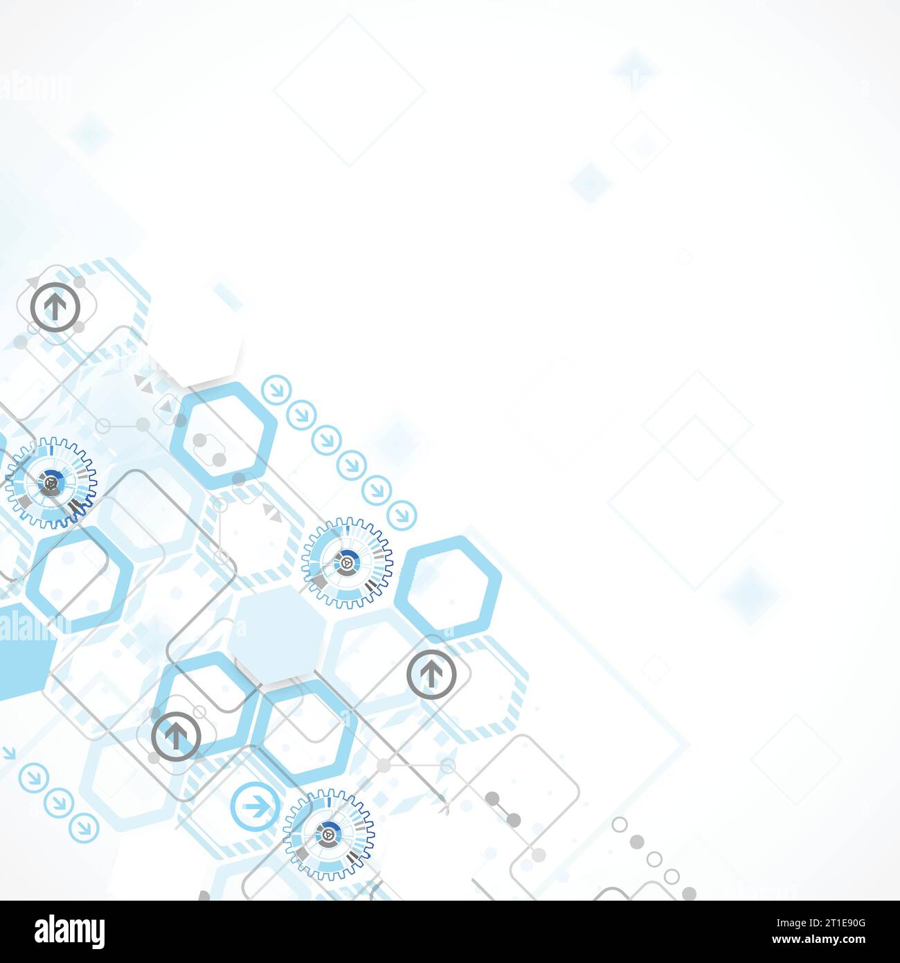 Abstract blue hexagon futuristic background for design works. Vector ...