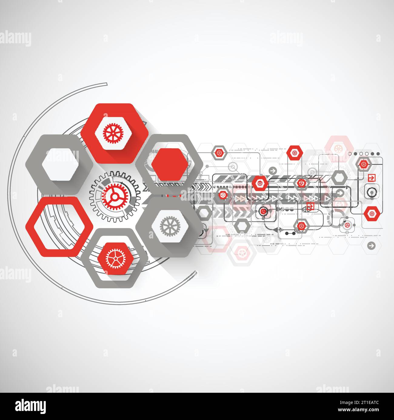 Abstract background with various technological elements. Vector Stock Vector
