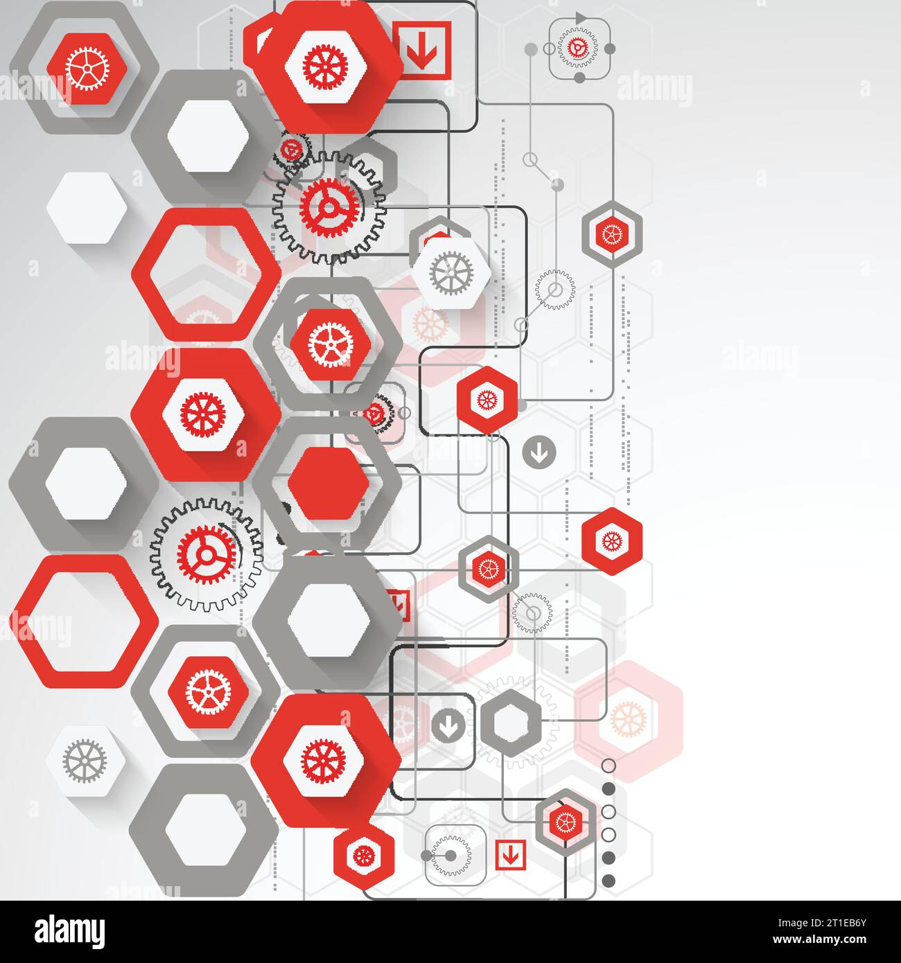 Abstract background with various technological elements. Vector Stock Vector