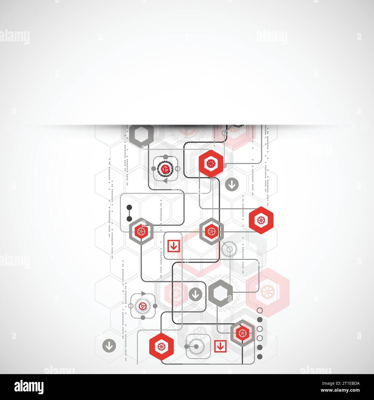 Abstract background with various technological elements. Vector Stock Vector