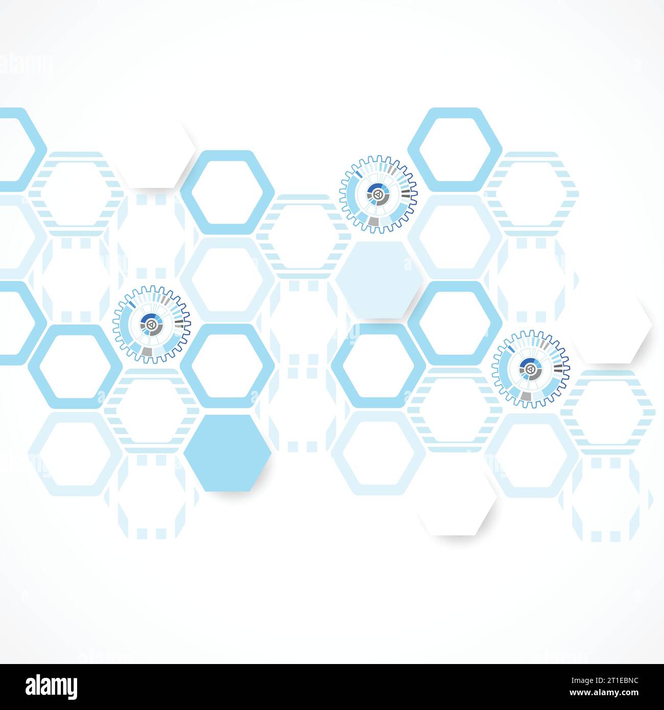 Abstract blue hexagon futuristic background for design works. Vector ...